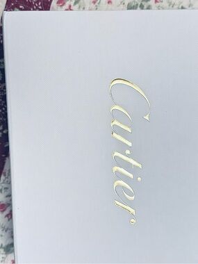 Cartier White Box with Gold Logo